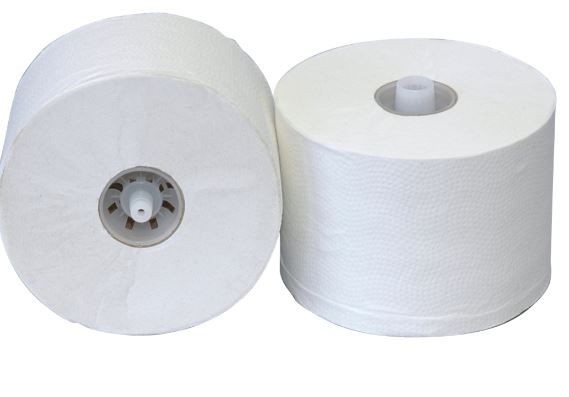 Toiletpapier met dop, 2 laags, recycled, 100m, doos =36 rol